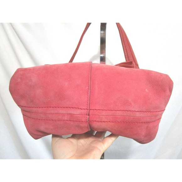 Kipling Medium Size Red Nubuck Leather Hobo Shoulder Handbag - Picture 9 of 12